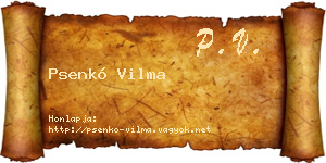 Psenkó Vilma névjegykártya